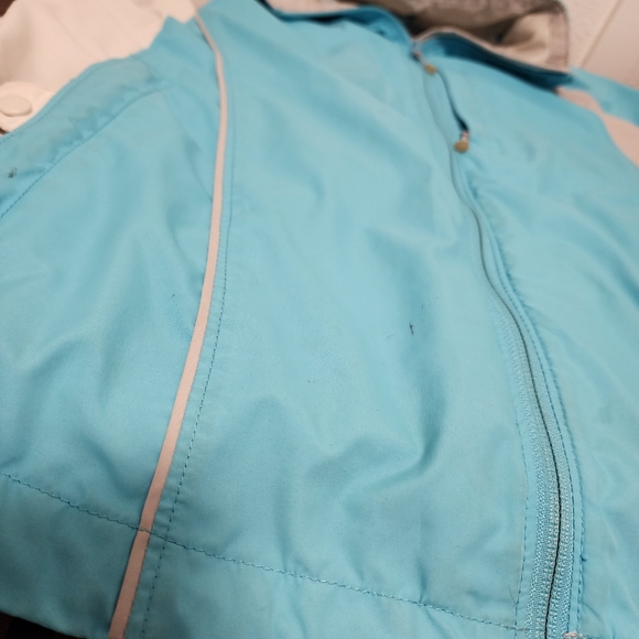 Columbia Blue Colorblock Windbreaker Raincoat - Picture 14 of 15